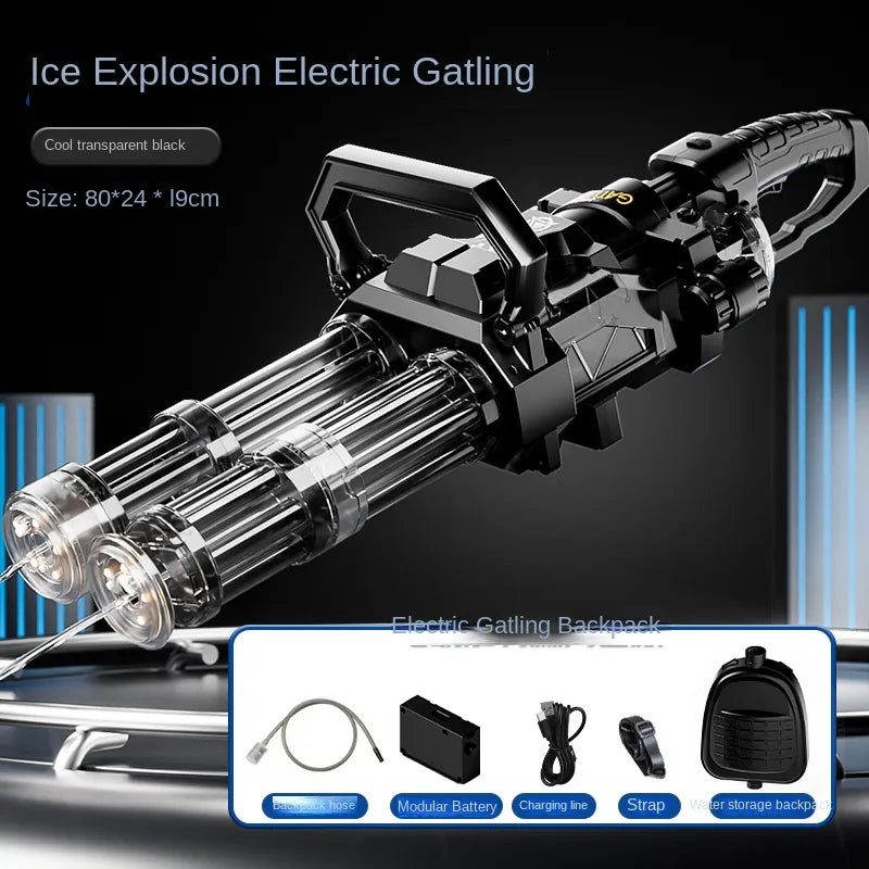 Ice Blast Rotating Double-barreled Gatling Electric Water Gun