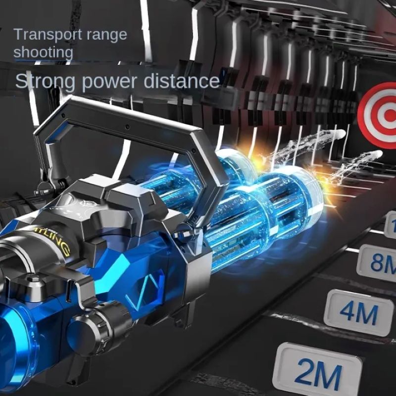 Ice Blast Rotating Double-barreled Gatling Electric Water Gun
