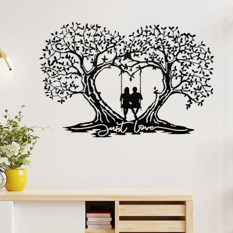 Love Tree Heart-shaped Tree Of Life Metal Wall Art