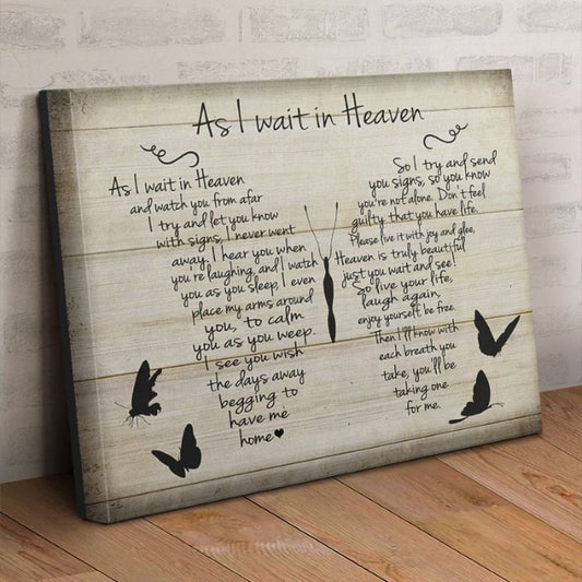 As I Wait in Heaven - D366 - Gallery Wrapped Canvas Prints