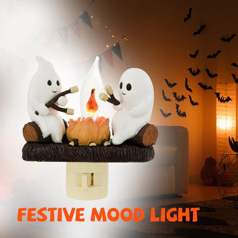 Halloween Ghost Campfire Flickering Night Light