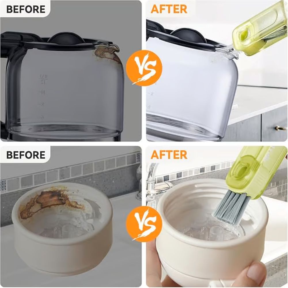 3-in-1 Crocodile Brush - Deep Cleaning for Narrow Cup Lids & Tableware Gaps