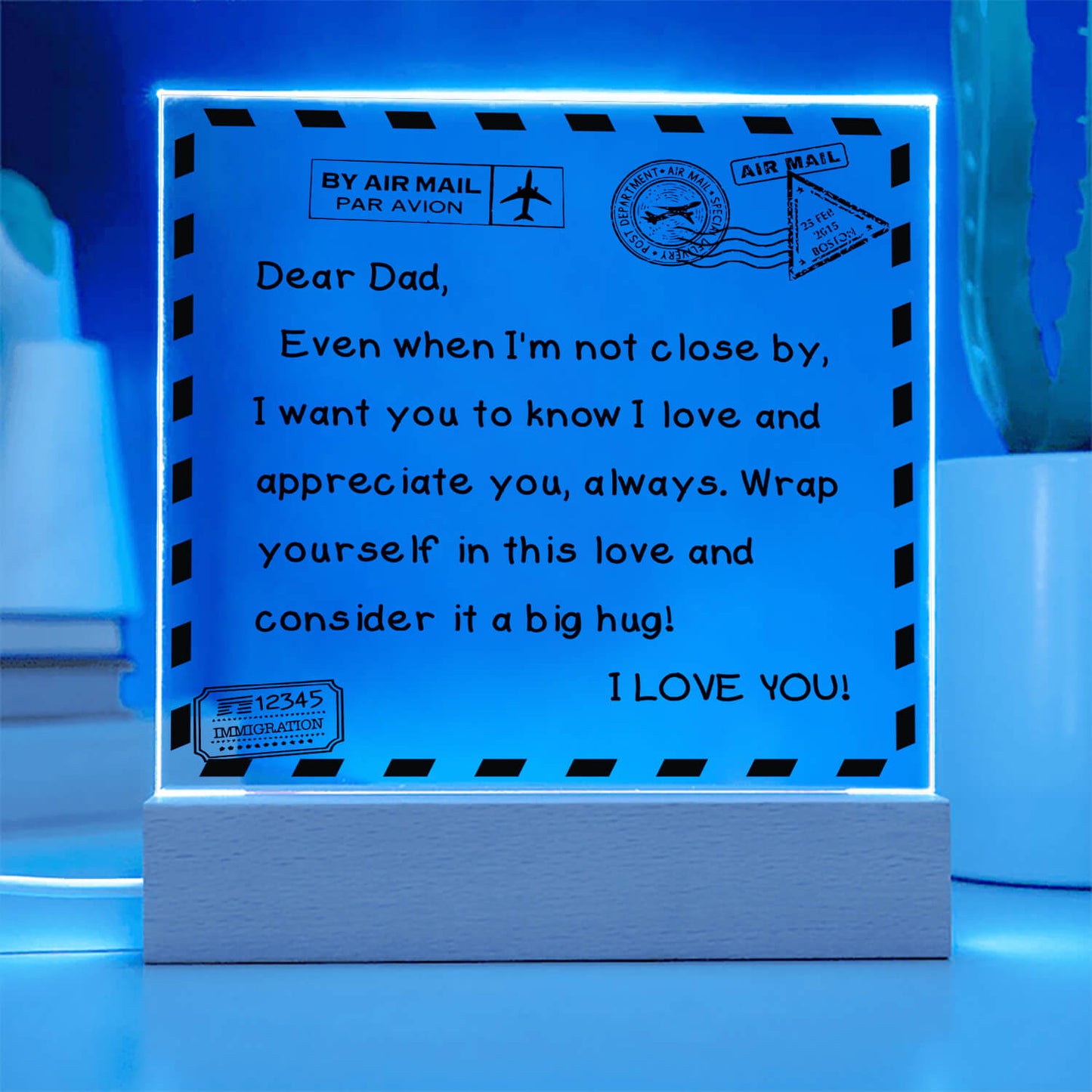 I Love You - D351 - LED Acrylic Plaque