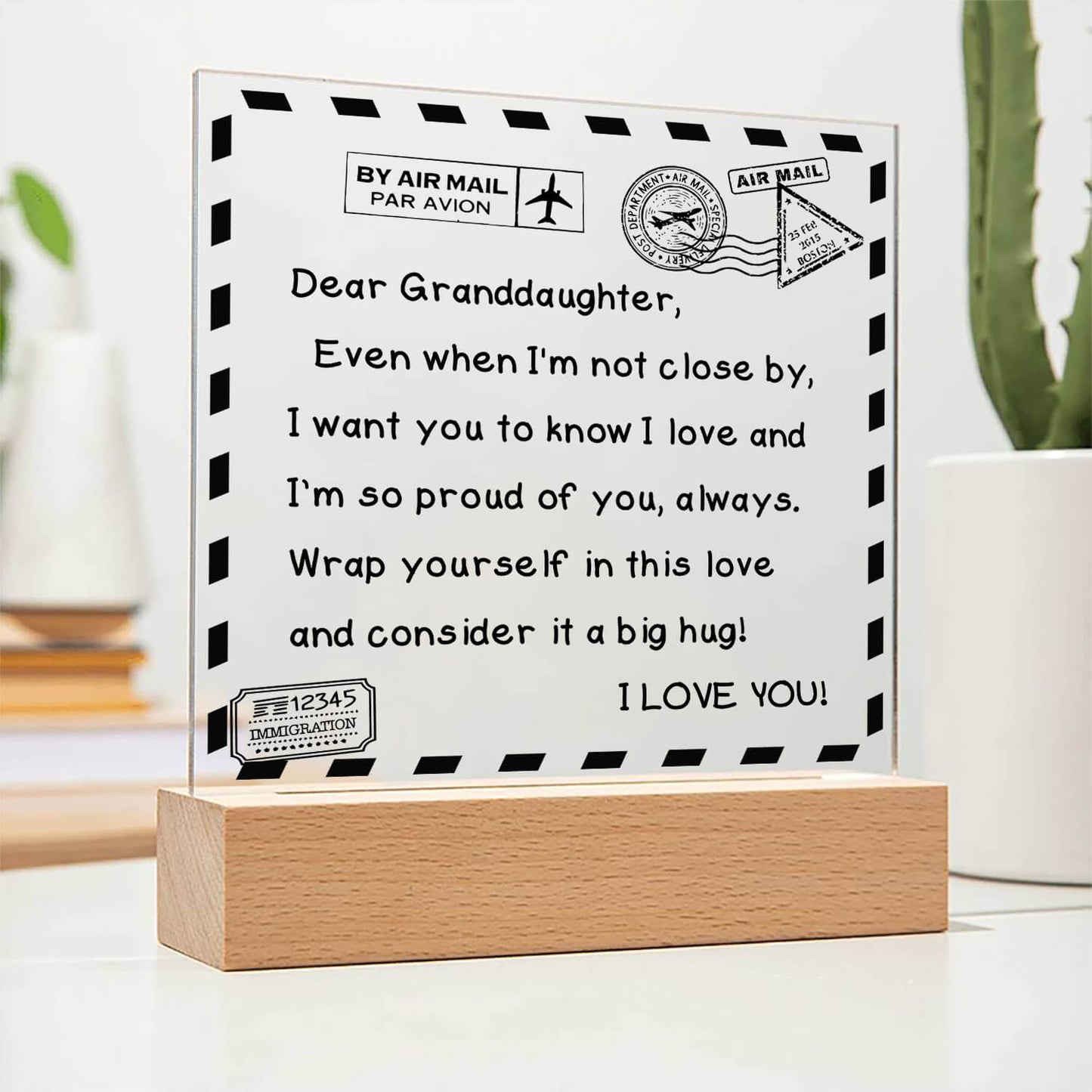 I Love You - D351 - LED Acrylic Plaque