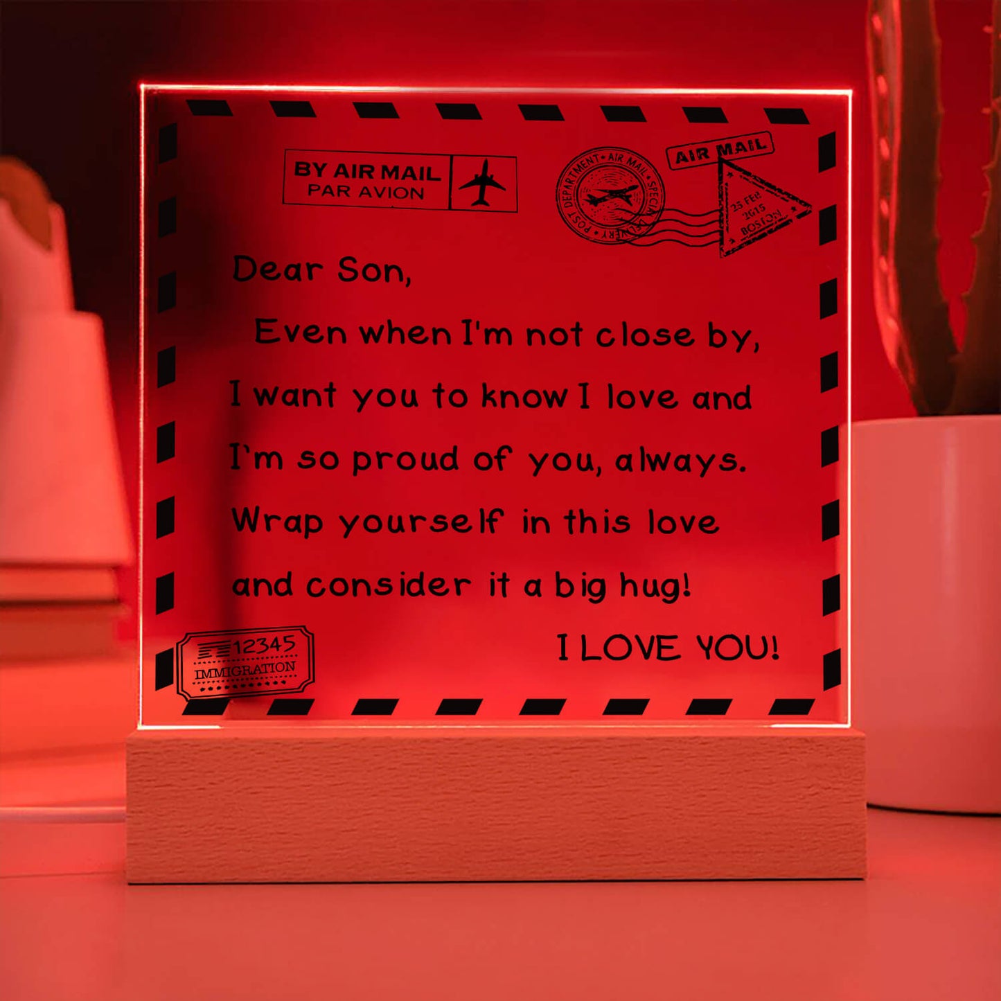 I Love You - D351 - LED Acrylic Plaque