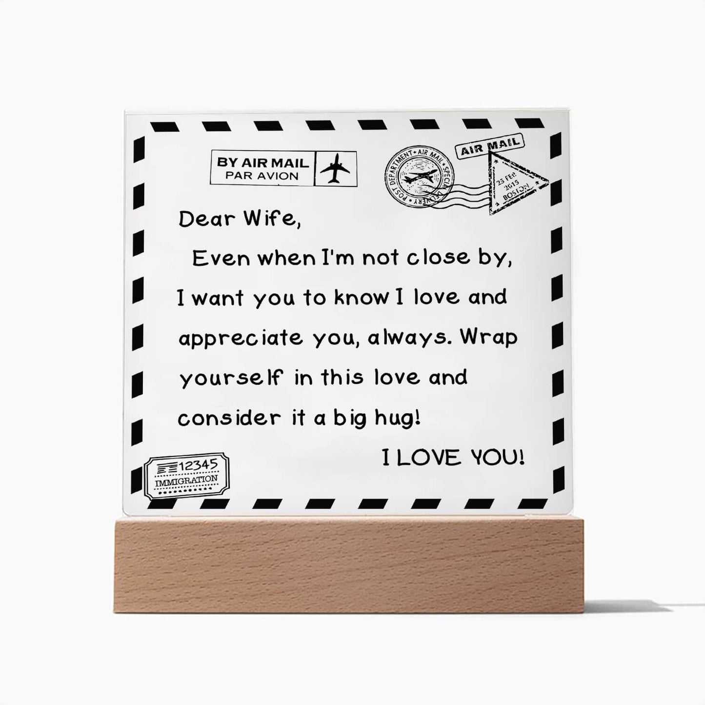 I Love You - D351 - LED Acrylic Plaque