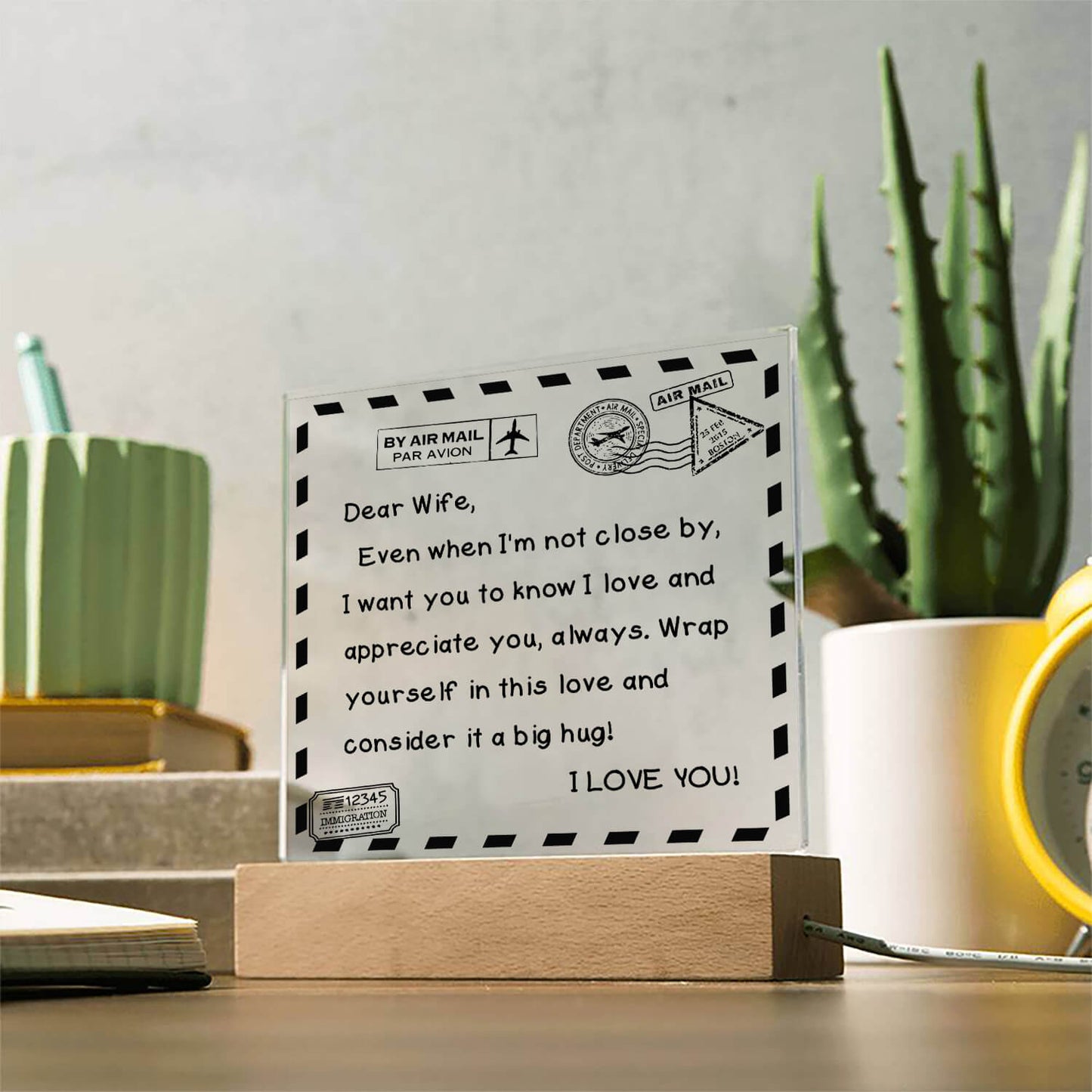 I Love You - D351 - LED Acrylic Plaque