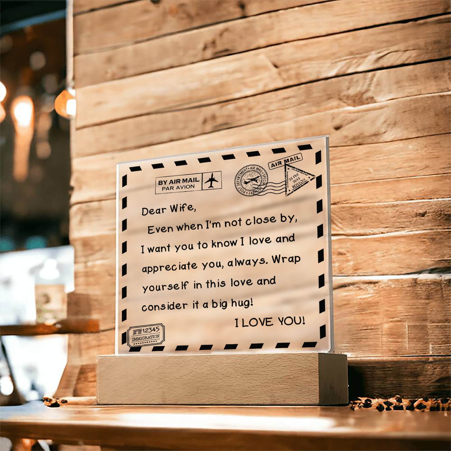 I Love You - D351 - LED Acrylic Plaque