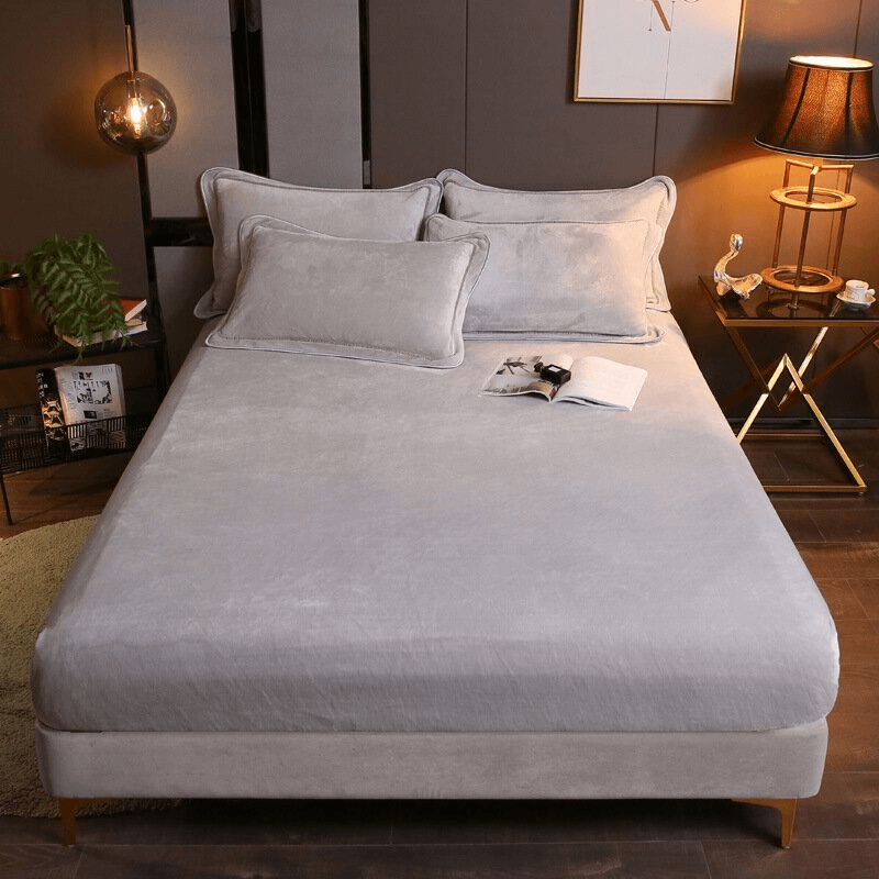 Warmth Heating Micro Fleece Extra Soft Cozy Velvet Plush Fitted Bed Sheet【FREE SHIPPING】