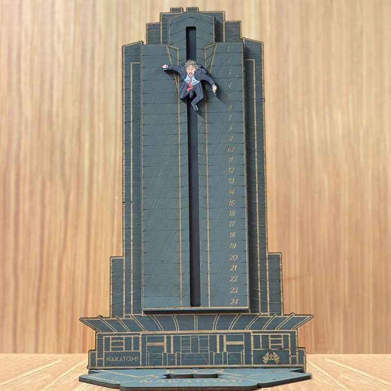 Die Hard Advent Calendar - Hans Gruber Falling off of Nakatomi Plaza