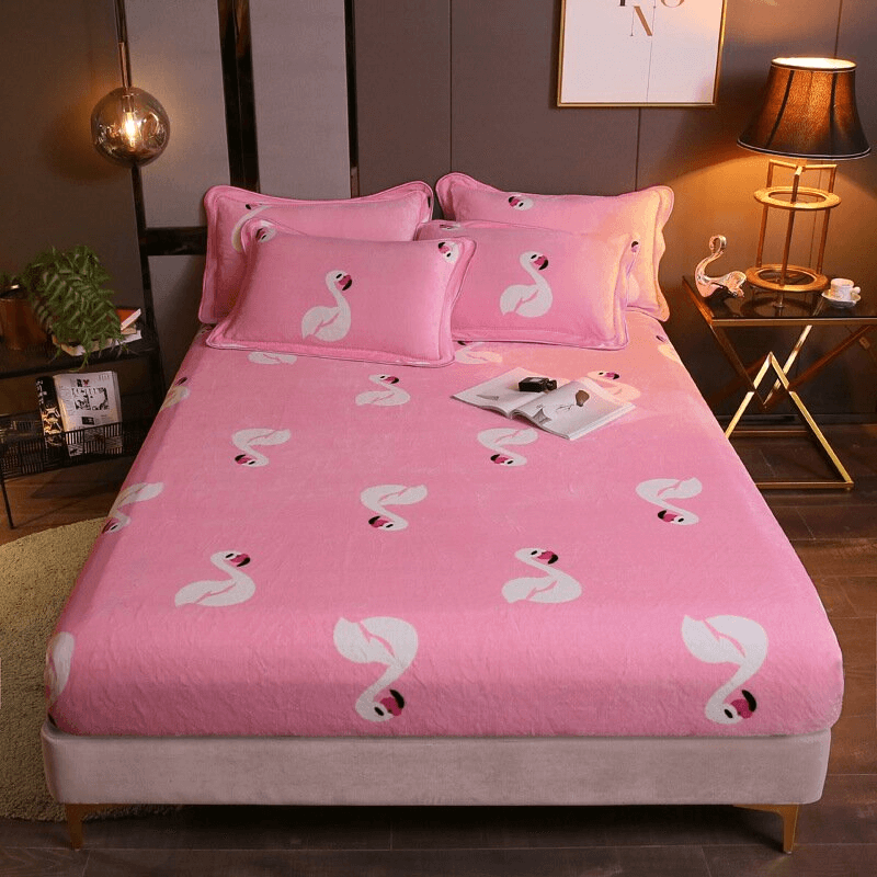 Warmth Heating Micro Fleece Extra Soft Cozy Velvet Plush Fitted Bed Sheet【FREE SHIPPING】