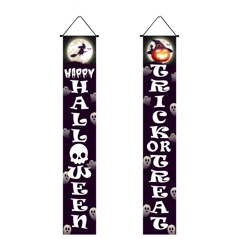 Halloween Porch Sign Hanging Banner