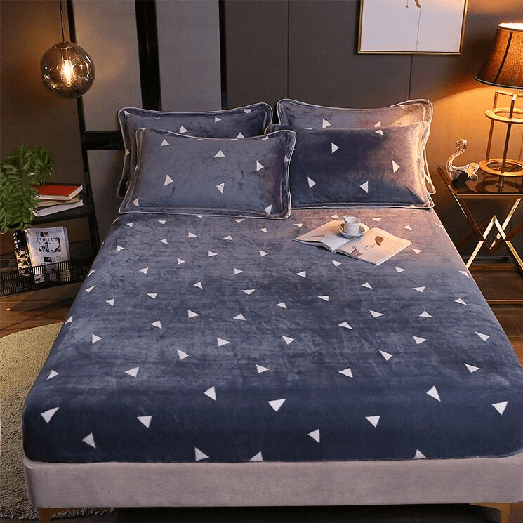 Warmth Heating Micro Fleece Extra Soft Cozy Velvet Plush Fitted Bed Sheet【FREE SHIPPING】