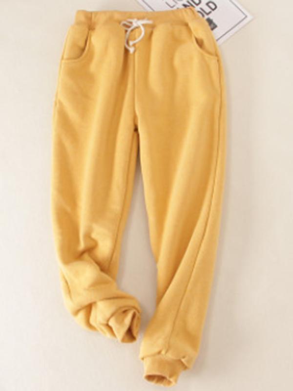 New Casual Cotton Round Neck Solid Sweatshirt & Pants