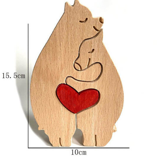 Family Handmade Wooden 3D Puzzle