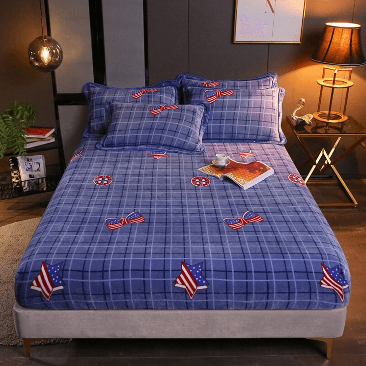 Warmth Heating Micro Fleece Extra Soft Cozy Velvet Plush Fitted Bed Sheet【FREE SHIPPING】