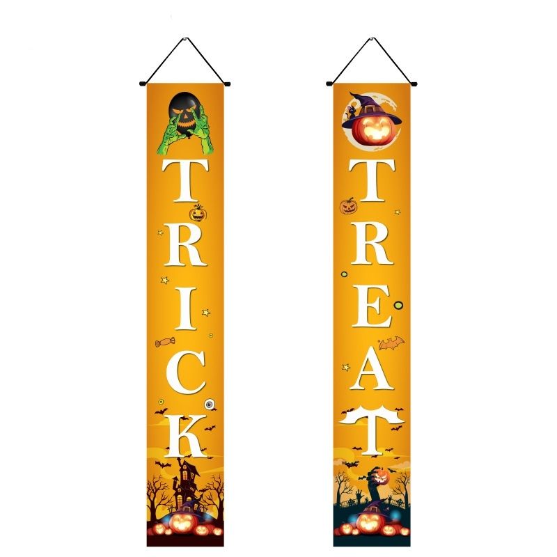 Halloween Porch Sign Hanging Banner