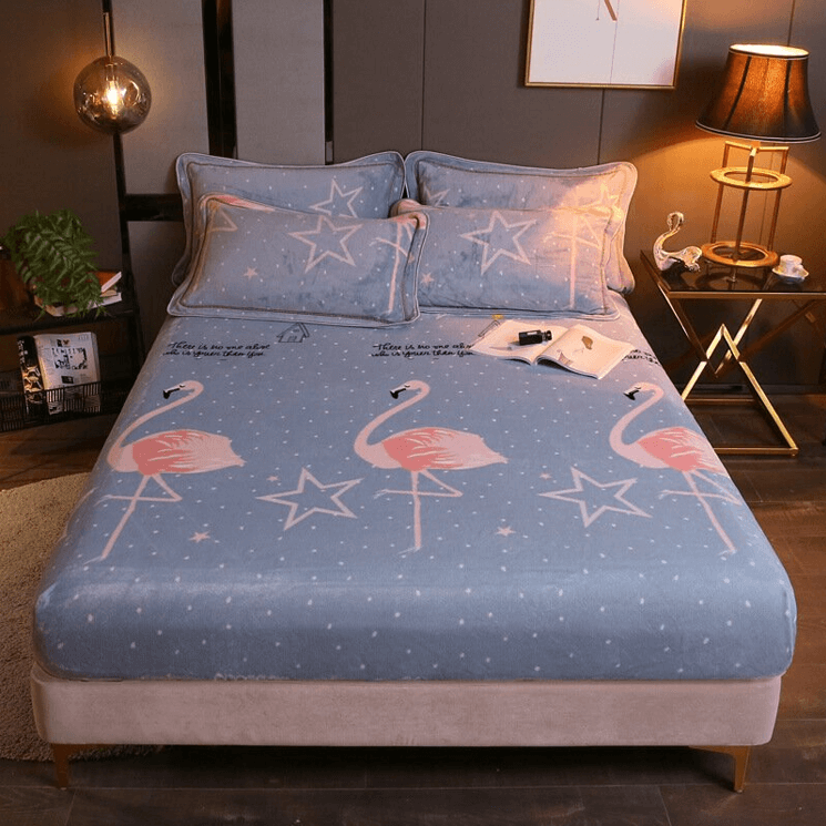 Warmth Heating Micro Fleece Extra Soft Cozy Velvet Plush Fitted Bed Sheet【FREE SHIPPING】