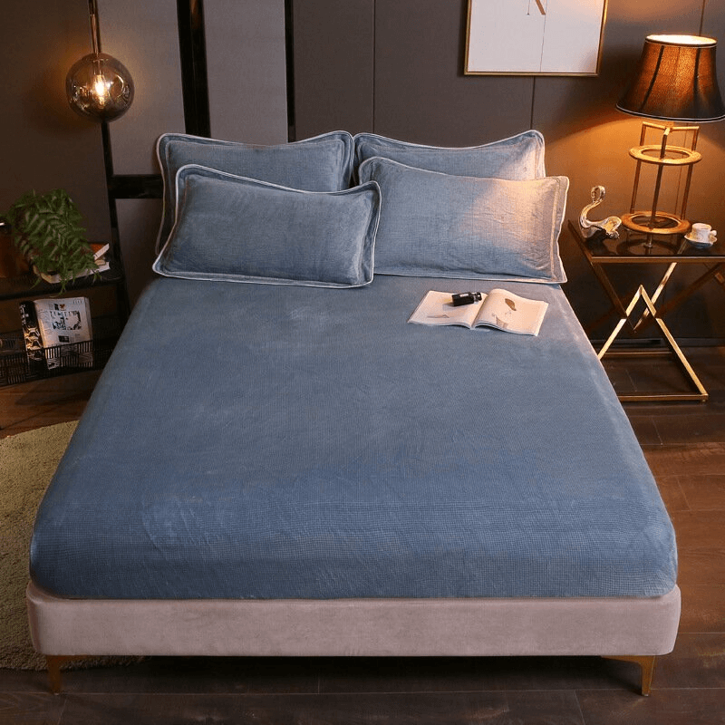 Warmth Heating Micro Fleece Extra Soft Cozy Velvet Plush Fitted Bed Sheet【FREE SHIPPING】