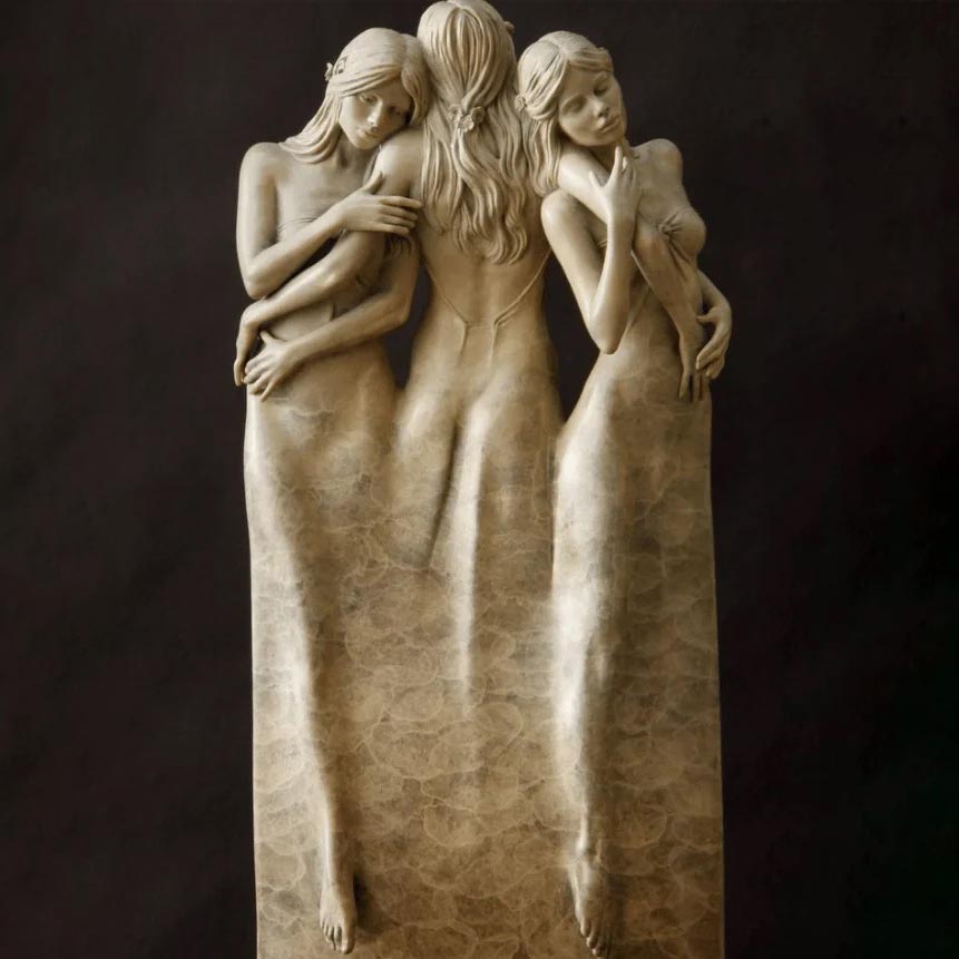 Sculpture of Three Goddess Embracing