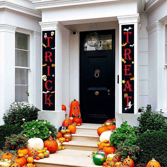 Halloween Porch Sign Hanging Banner
