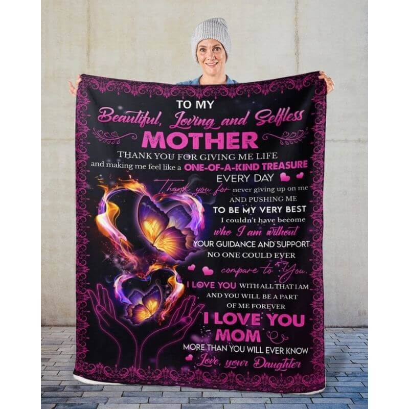 To My Mom - From Daughter - A370 - Premium Blanket