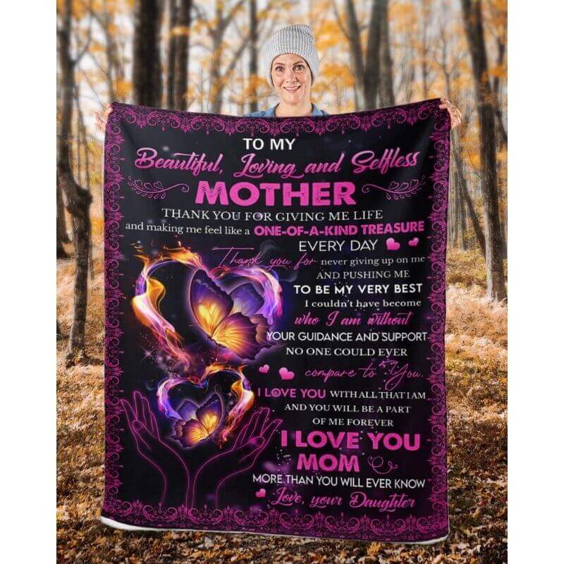 To My Mom - From Daughter - A370 - Premium Blanket