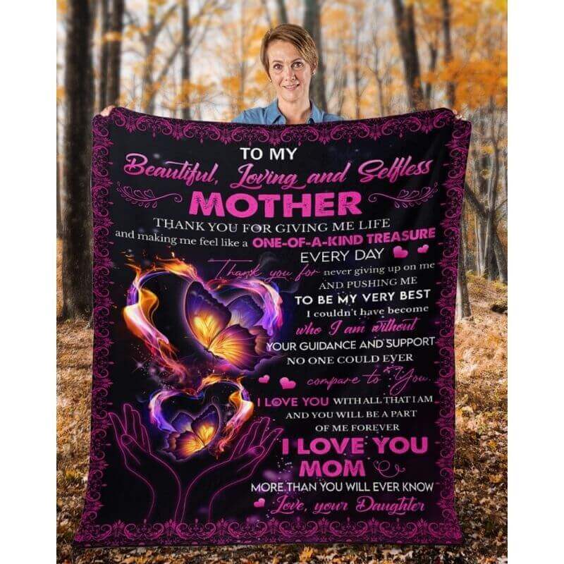 To My Mom - From Daughter - A370 - Premium Blanket