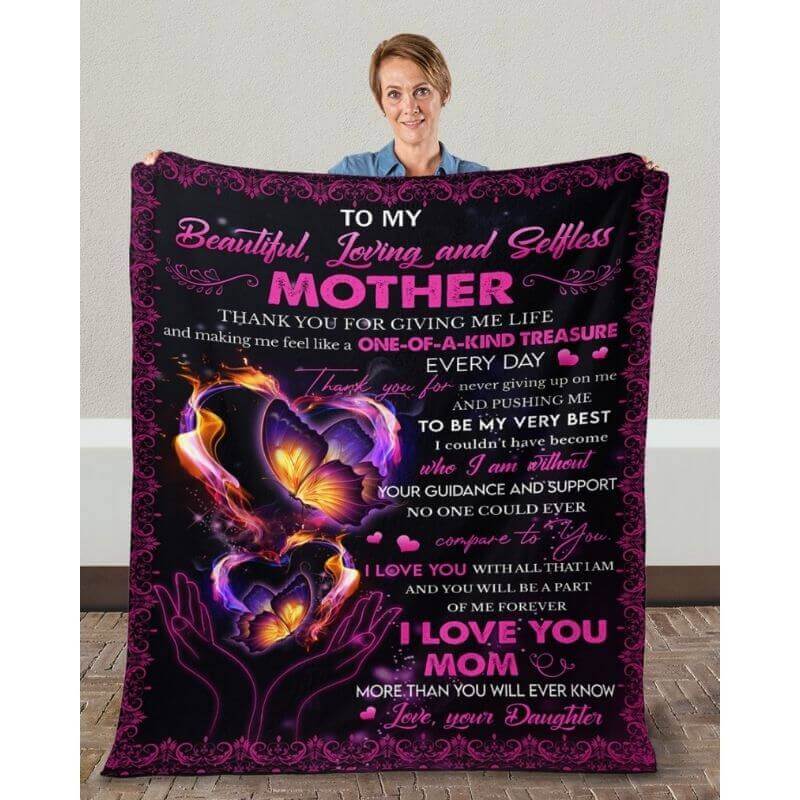 To My Mom - From Daughter - A370 - Premium Blanket