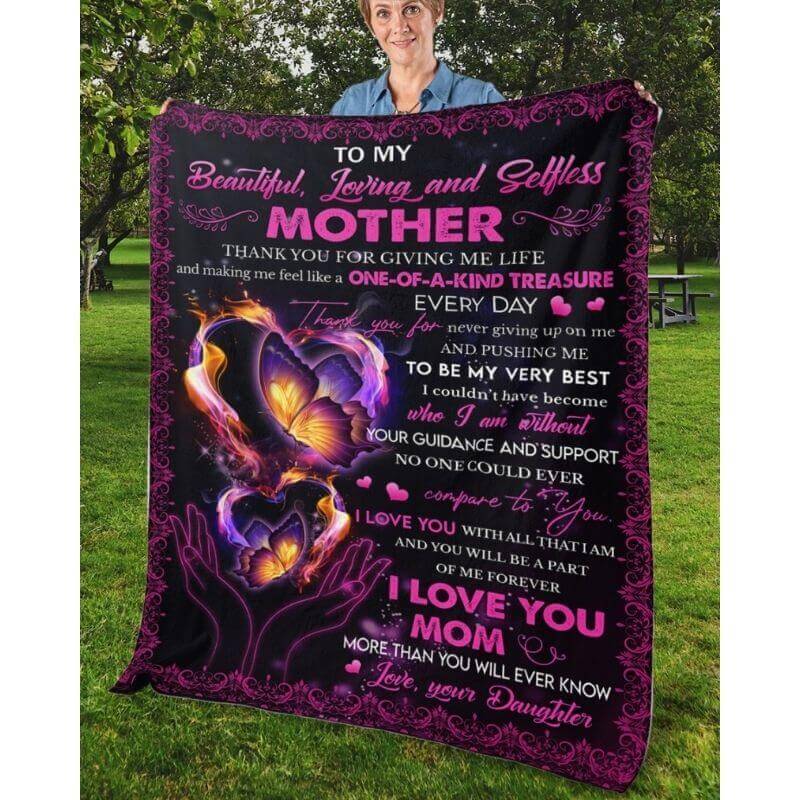 To My Mom - From Daughter - A370 - Premium Blanket