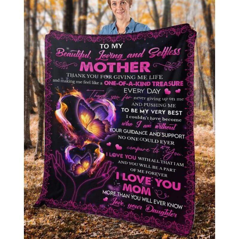 To My Mom - From Daughter - A370 - Premium Blanket