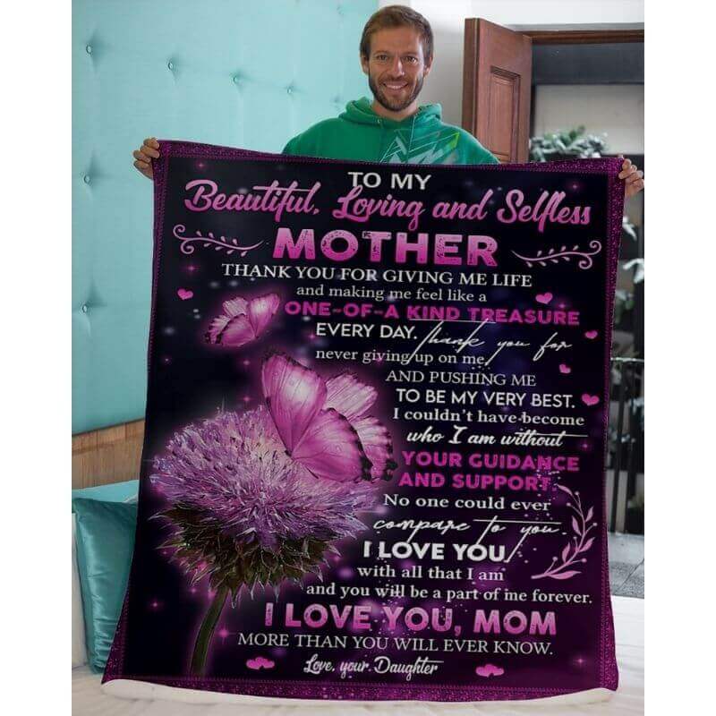 To My Mom - From Daughter - A368 - Premium Blanket