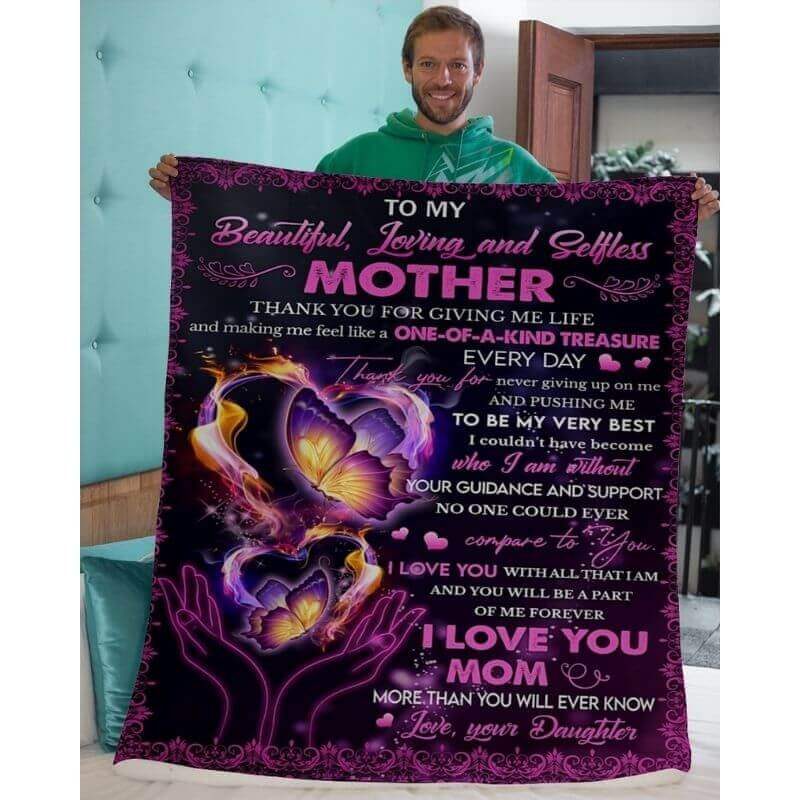 To My Mom - From Daughter - A370 - Premium Blanket