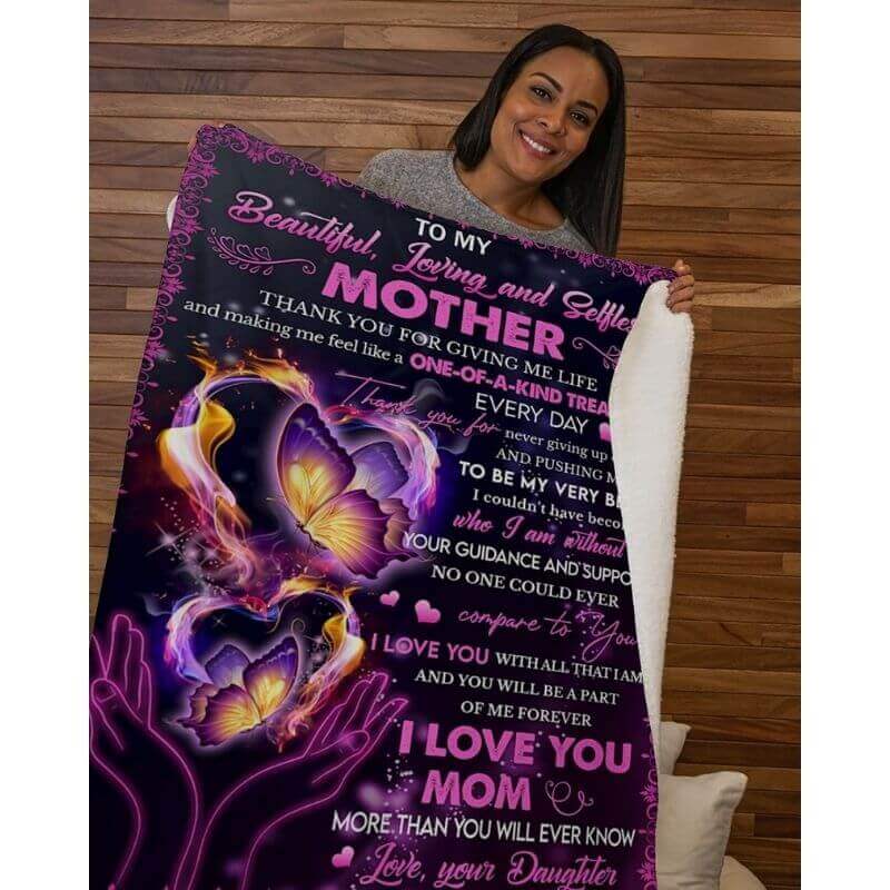To My Mom - From Daughter - A370 - Premium Blanket