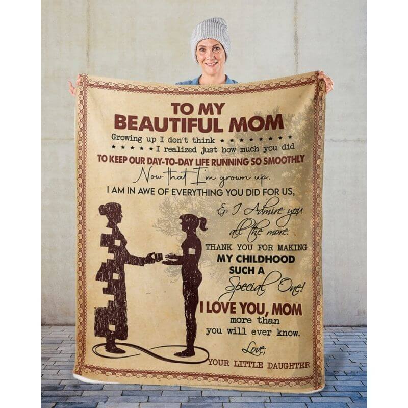 To My Mom - From Daughter - A367 - Premium Blanket