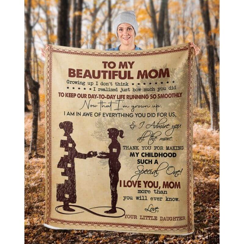 To My Mom - From Daughter - A367 - Premium Blanket
