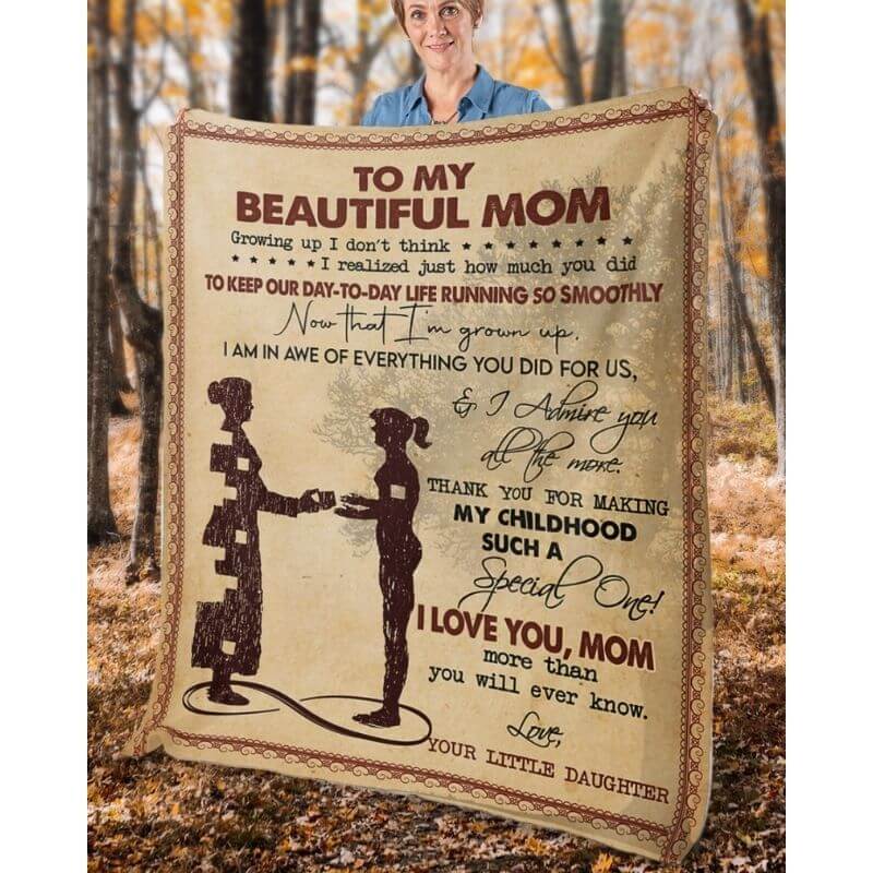 To My Mom - From Daughter - A367 - Premium Blanket