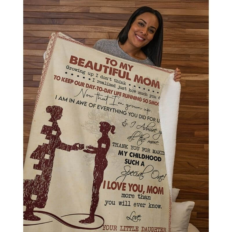 To My Mom - From Daughter - A367 - Premium Blanket