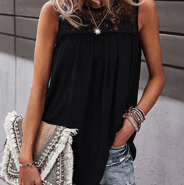 Lace Embroidered Tank Top