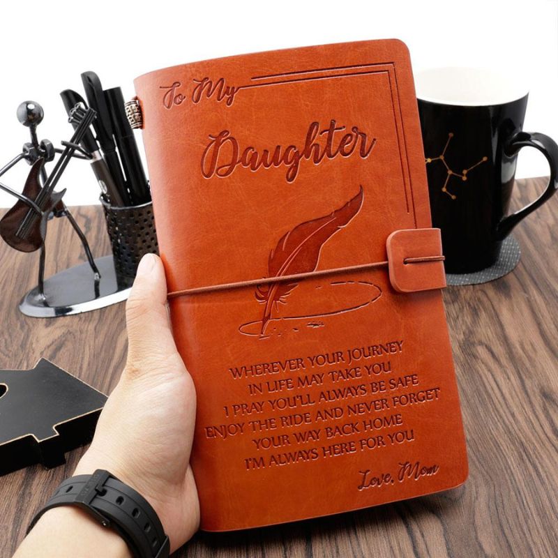 Mom To Daughter - Enjoy The Ride - Vintage Journal Notebook