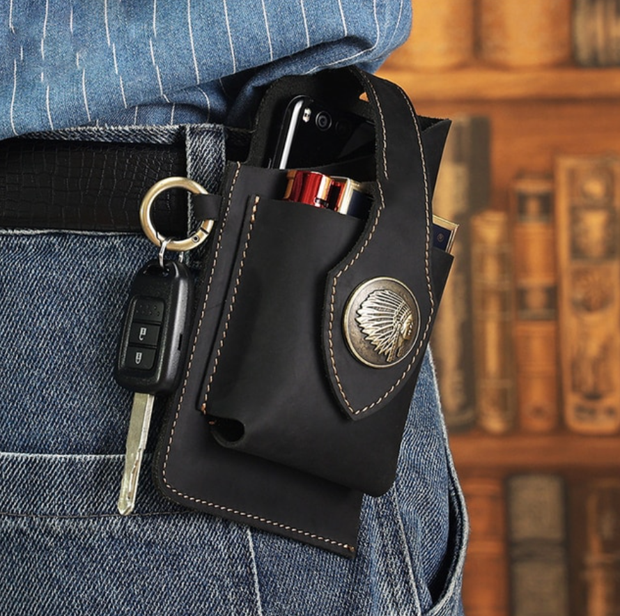 Multifunctional Leather Mobile Phone Bag