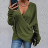 Draped in Style Color Block Long Sleeve Sweater