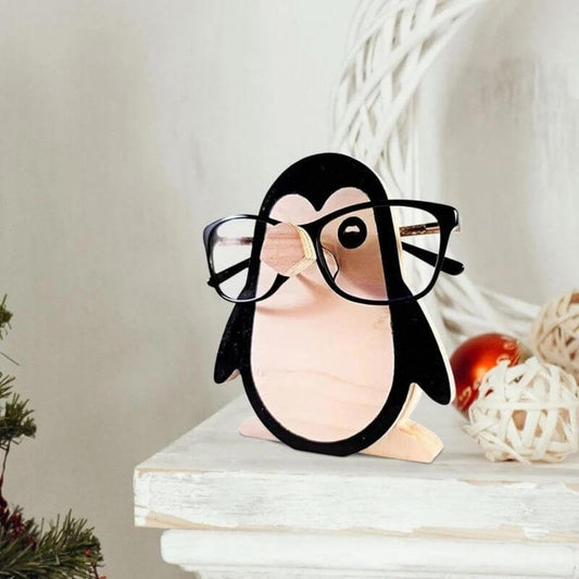 Handmade Glasses Stand F043 Penguin