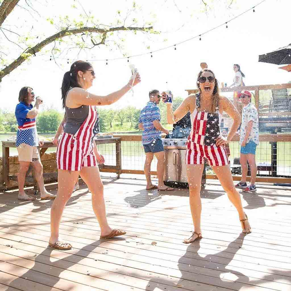 American Flag Overalls Shorts - Your Best Shorts for July 4th