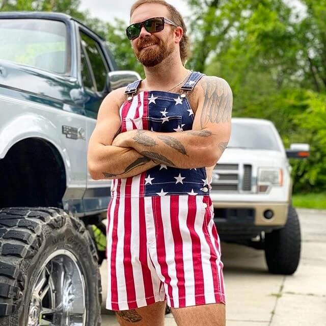 American Flag Overalls Shorts - Your Best Shorts for July 4th