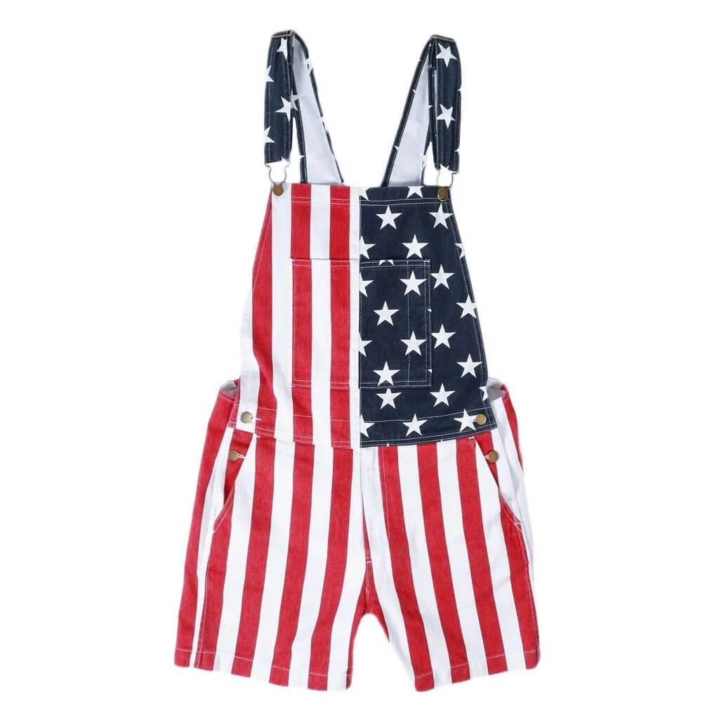 American Flag Overalls Shorts - Your Best Shorts for July 4th
