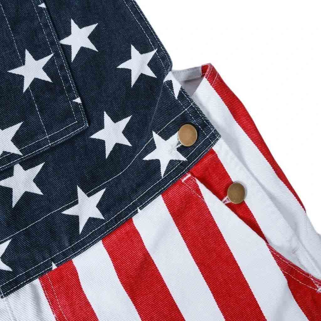 American Flag Overalls Shorts - Your Best Shorts for July 4th