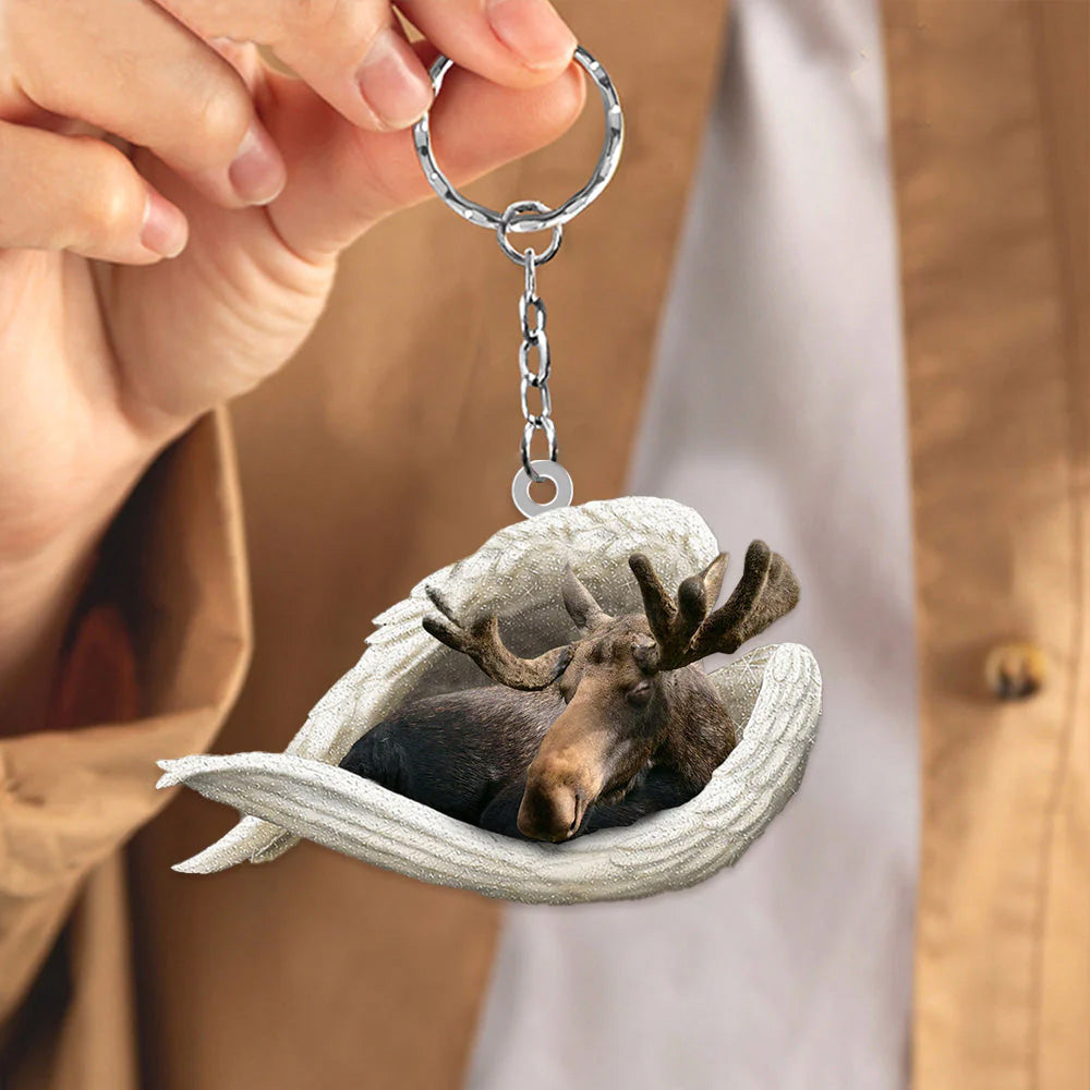 Sleeping Angel Acrylic Keychain Moose SA231