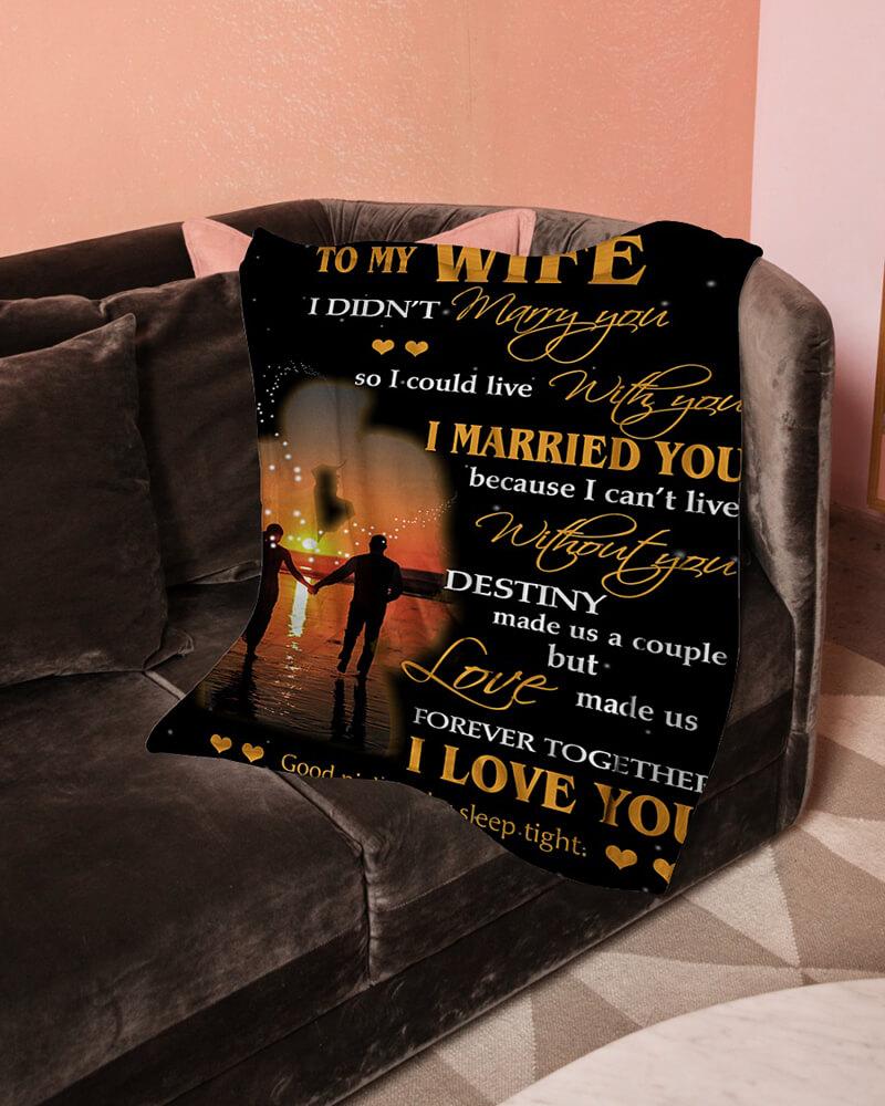 To My Wife - Husband A291 - Premium Blanket
