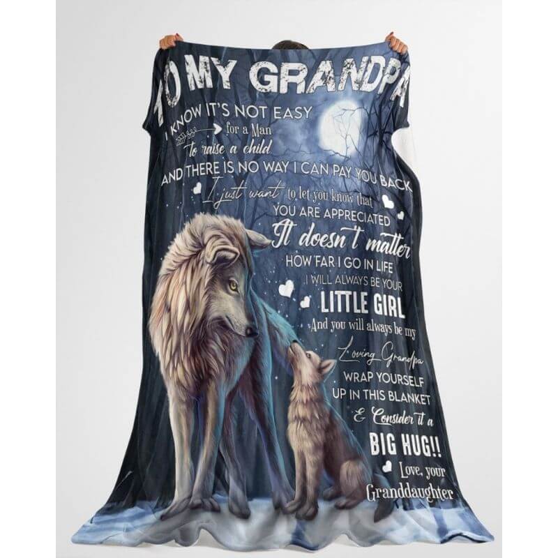 To My Grandpa - From Granddaughter - A371 - Premium Blanket